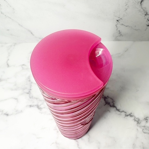 Starbucks Holiday 2022 Winter Pink Iridescent Unicorn Swirl Twist Top Tumbler - Picture 4 of 6